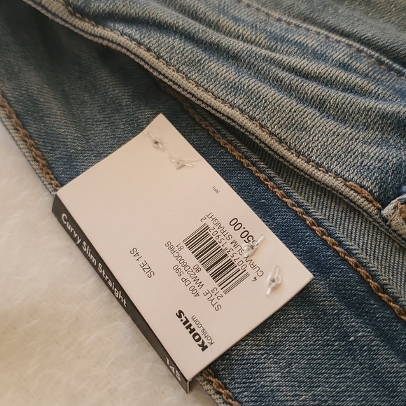 NEW Nine West High-Rise Straight Curvy Slim Jeans Size 14 Short - Picture 4 of 10